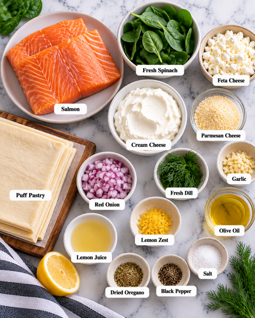Spinach Feta Salmon Pinwheels