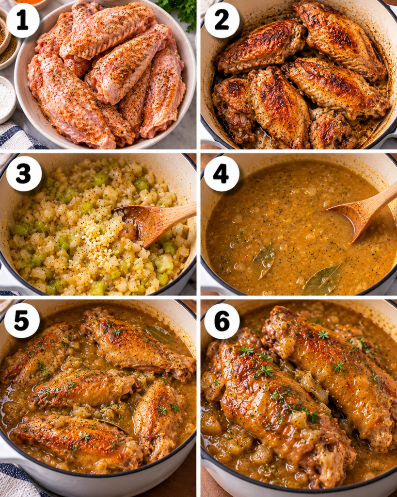 Southern Smothered Turkey Wings Recipe