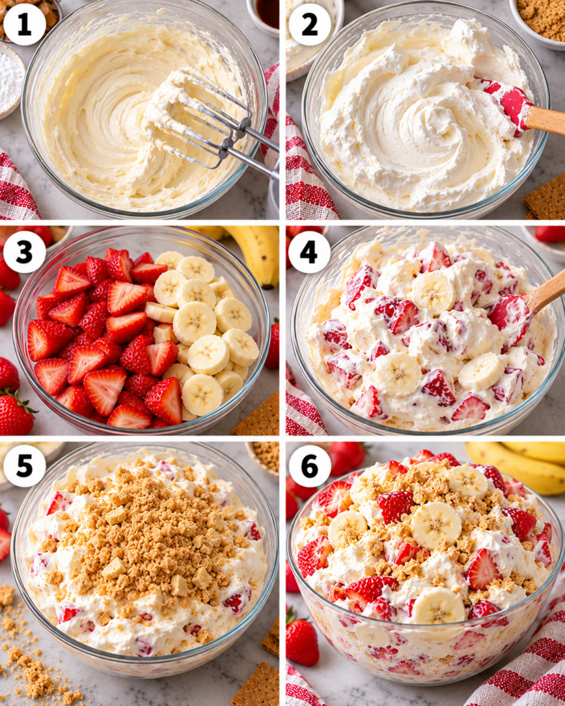 Strawberry Banana Cheesecake Salad