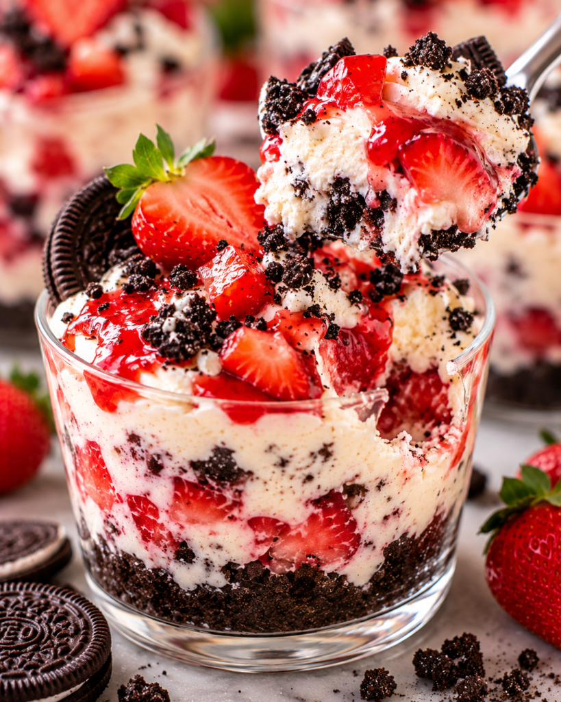 Strawberry Oreo Cheesecake Cups