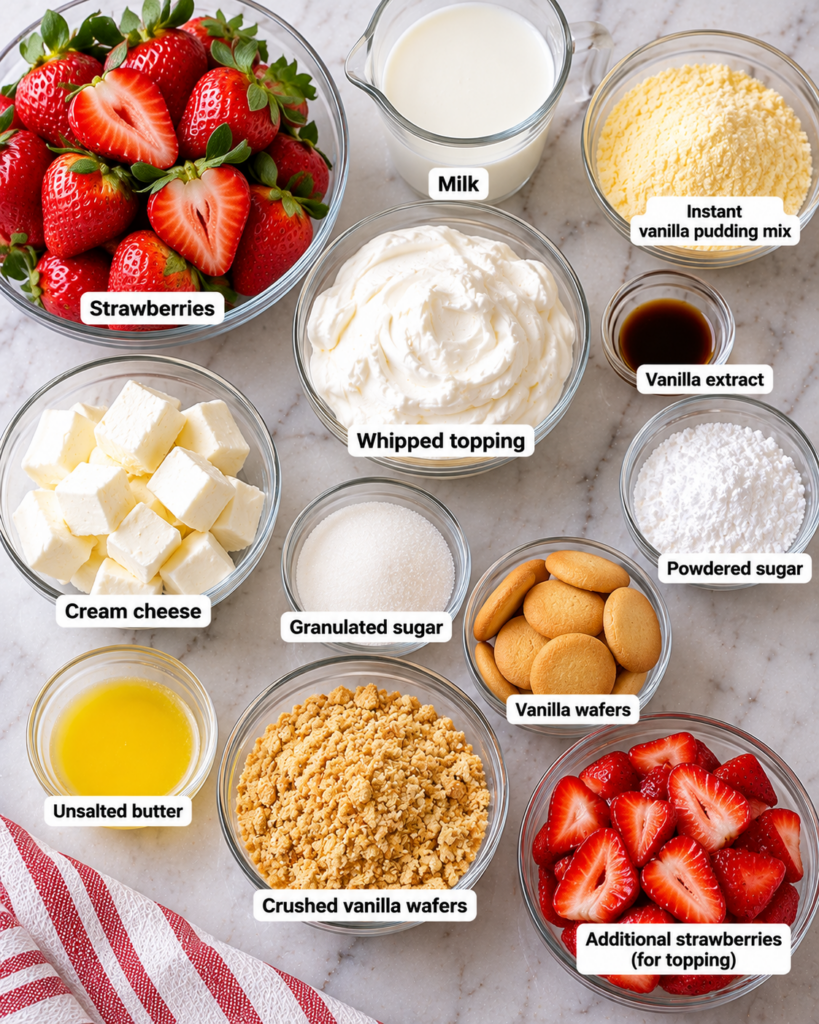 Strawberry Heaven Pudding Dessert