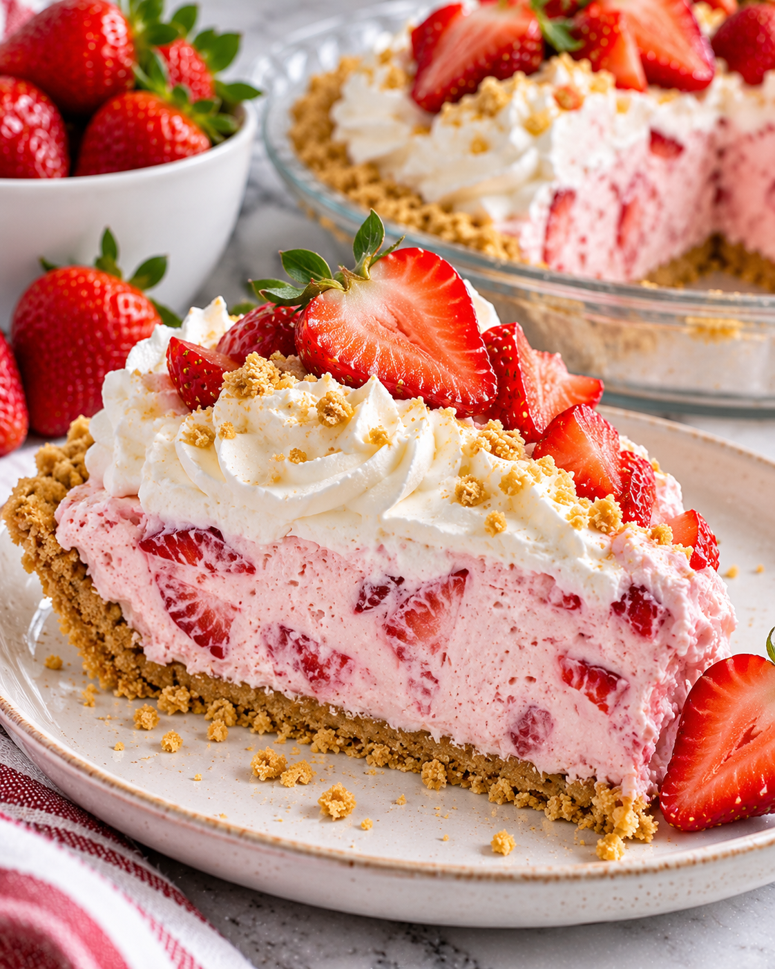 Easy Strawberry Icebox Pie