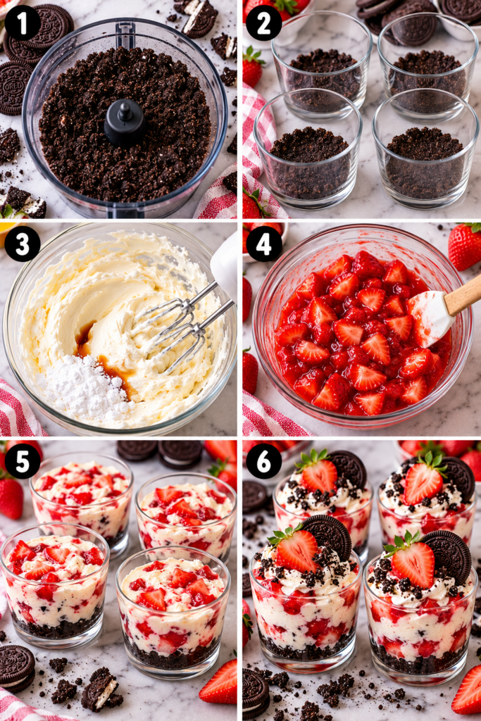 Strawberry Oreo Cheesecake Cups