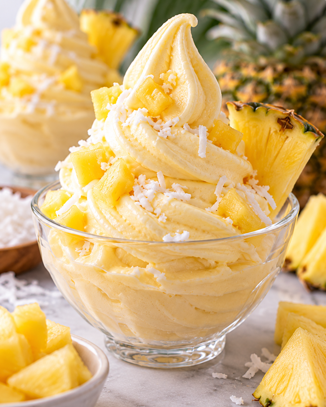 Homemade Pineapple Soft Serve Ice Cream
