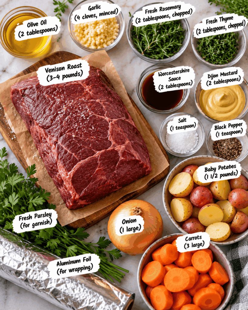 Tender Foil-Wrapped Venison Roast