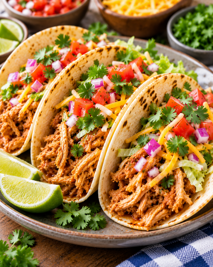 Easy Crockpot Chicken Tacos
