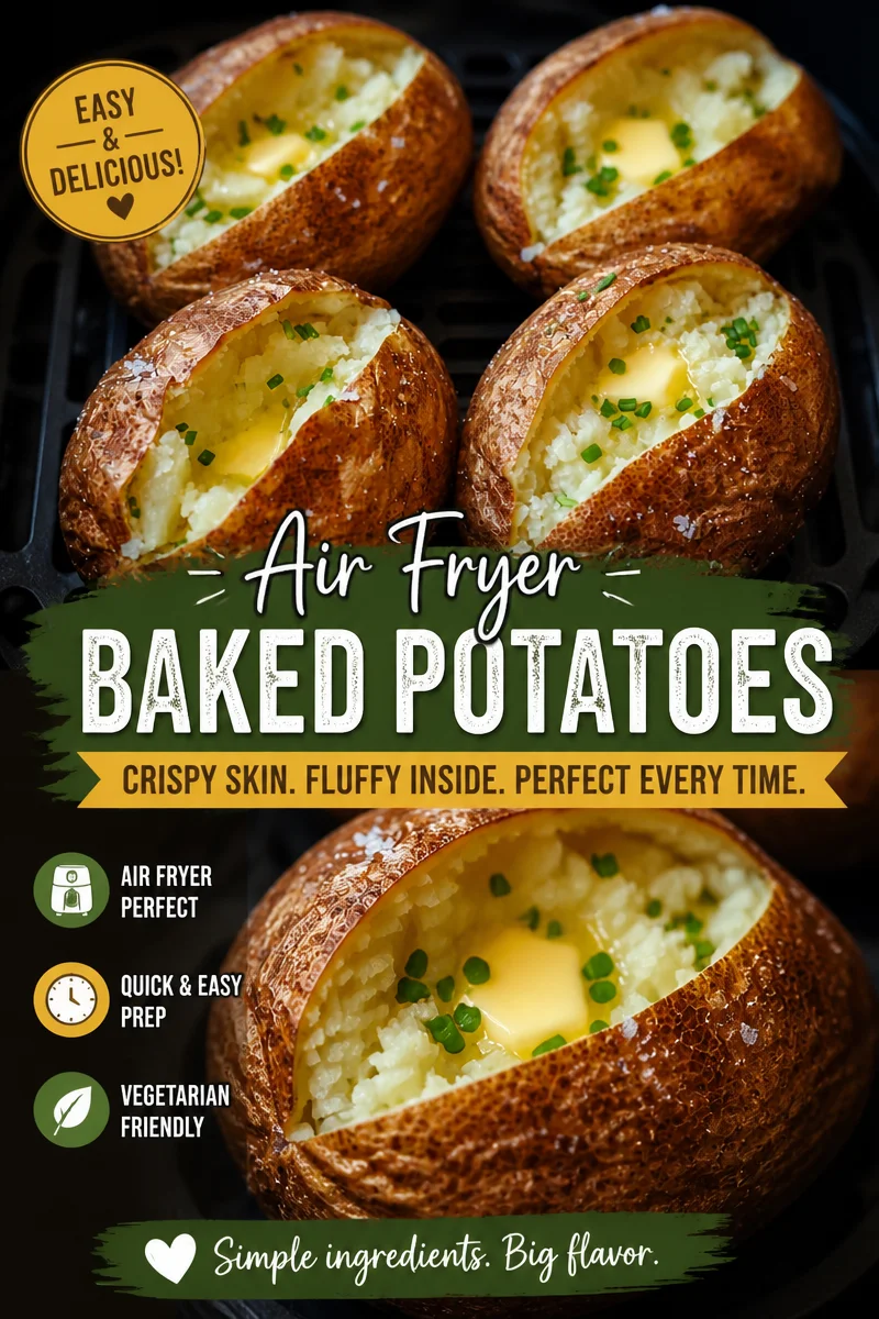 Air Fryer Baked Potato (45 Minutes, Fluffy)