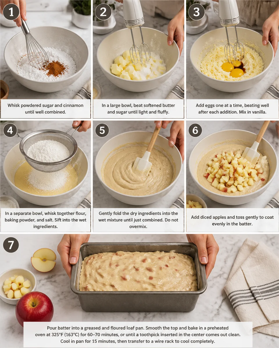 Apple Cinnamon Pound Cake with Glaze
