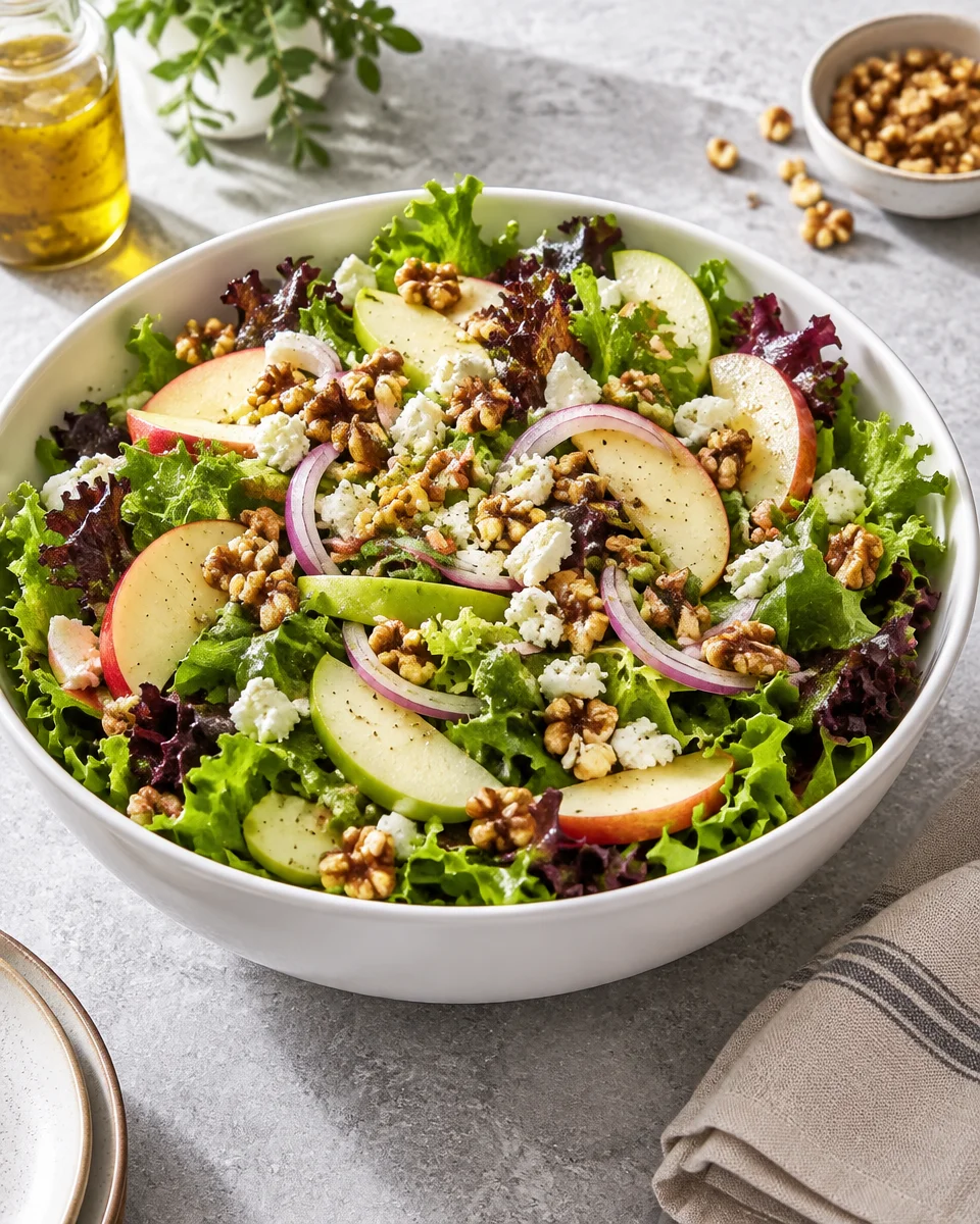 Apple Walnut Salad with Maple Dijon Dressing
