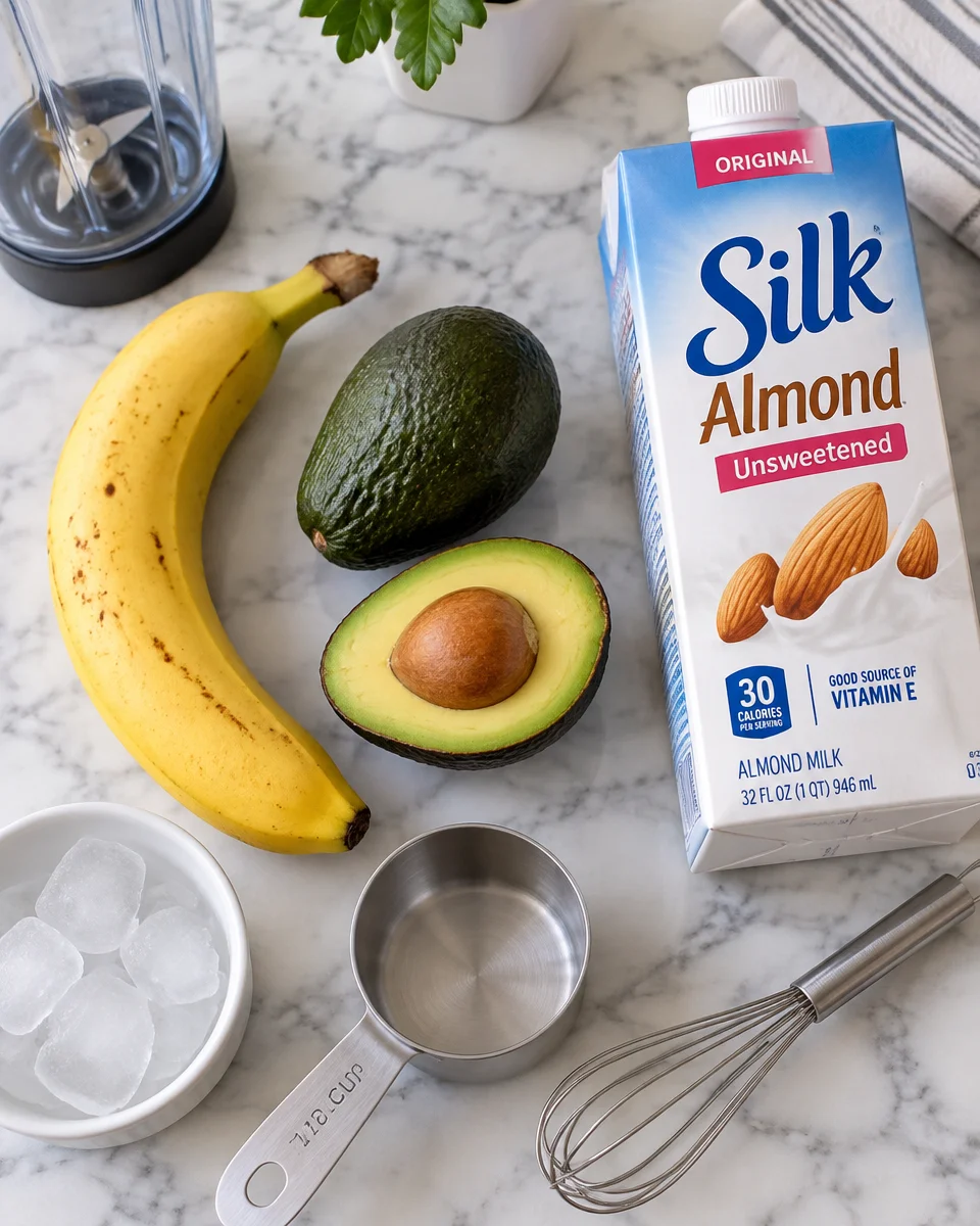 Avocado Banana Almond Milk Smoothie