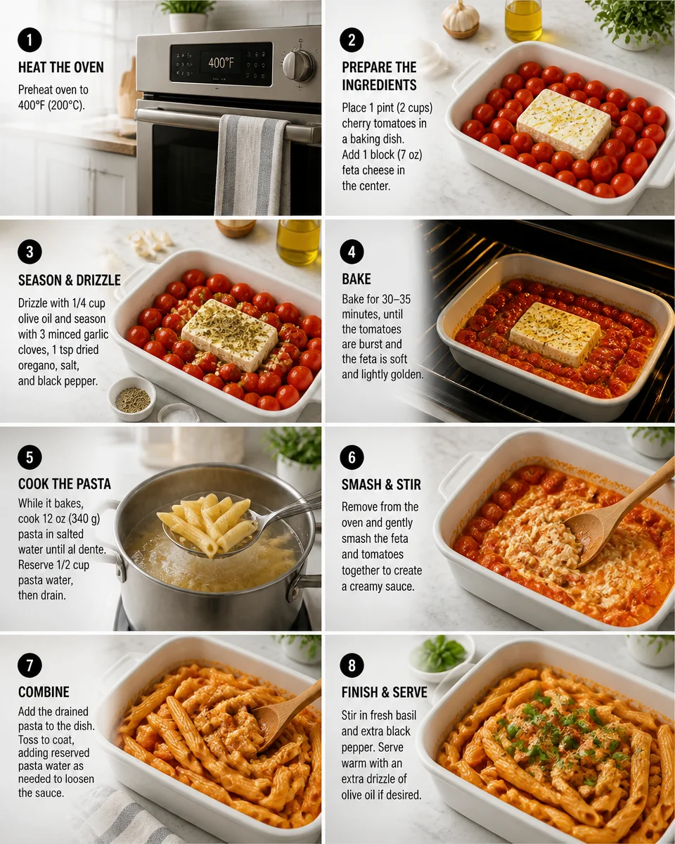 Baked Feta Pasta variations