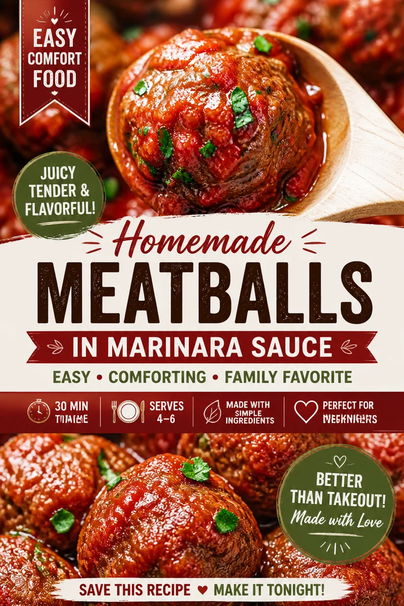 Baked Stuffed Meatballs with Marinara