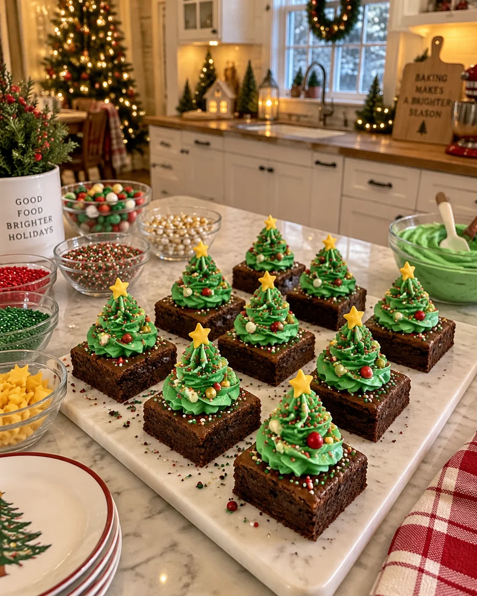 Brownie Christmas Trees