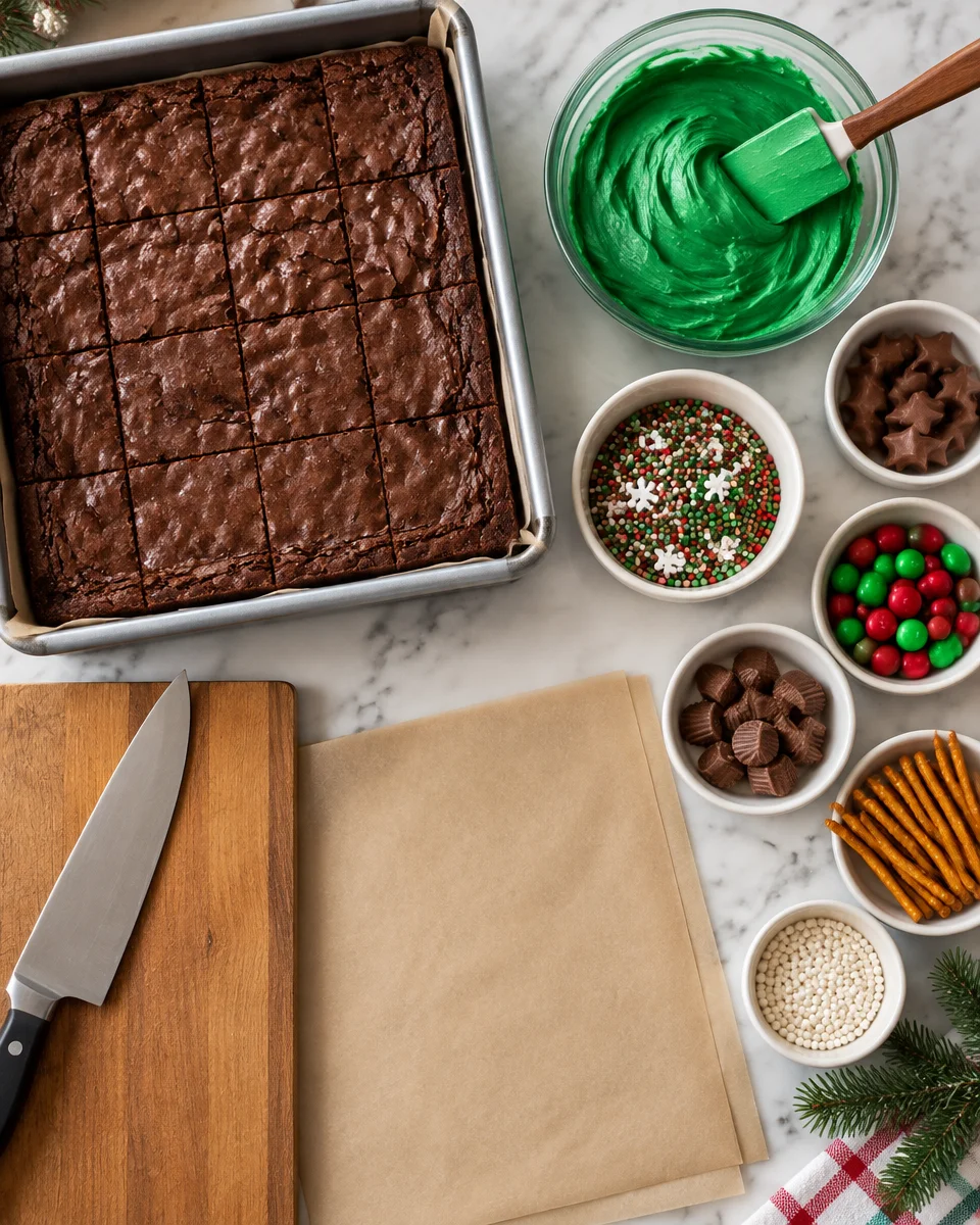 Brownie Christmas Trees