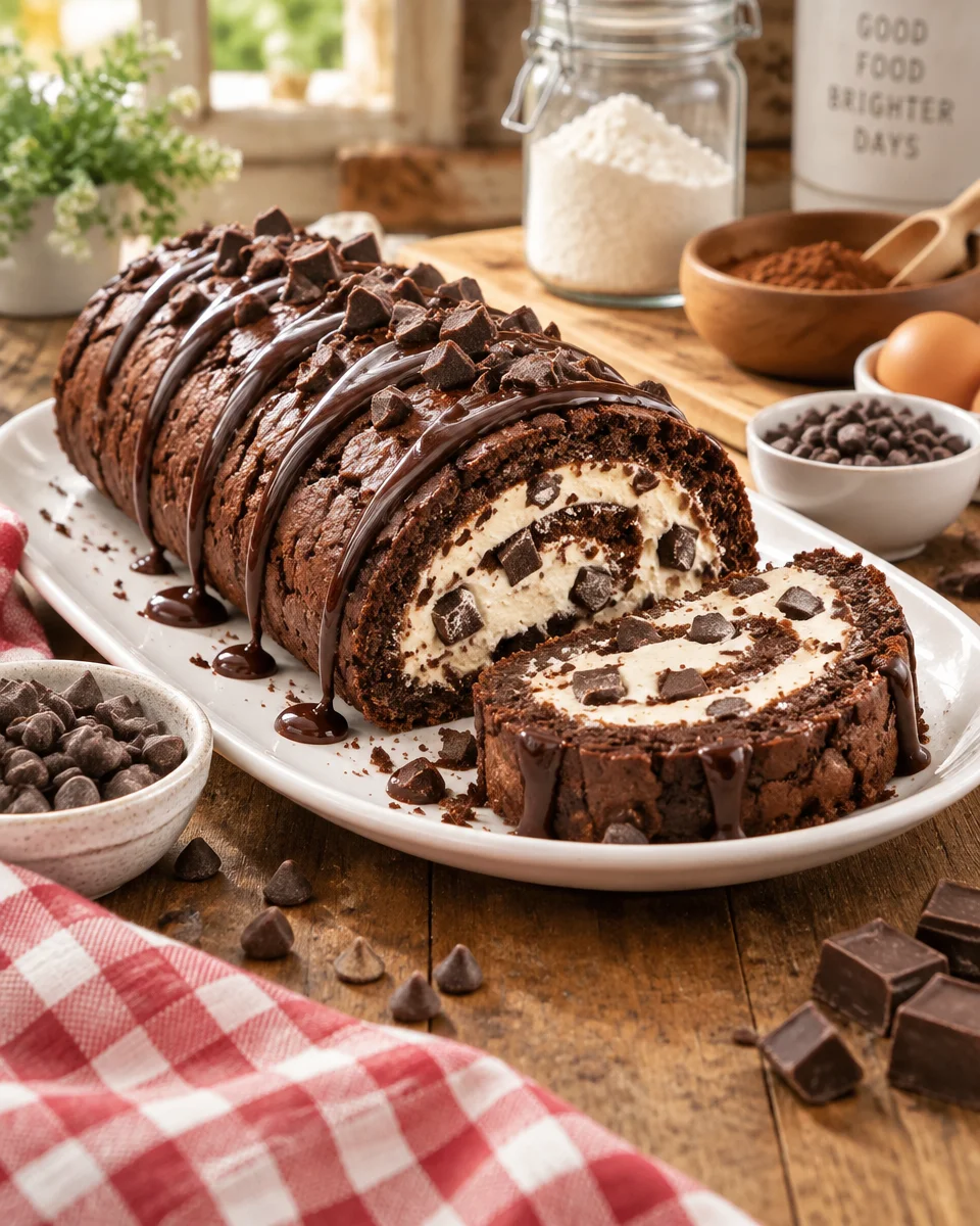 Brownie Cookie Roll