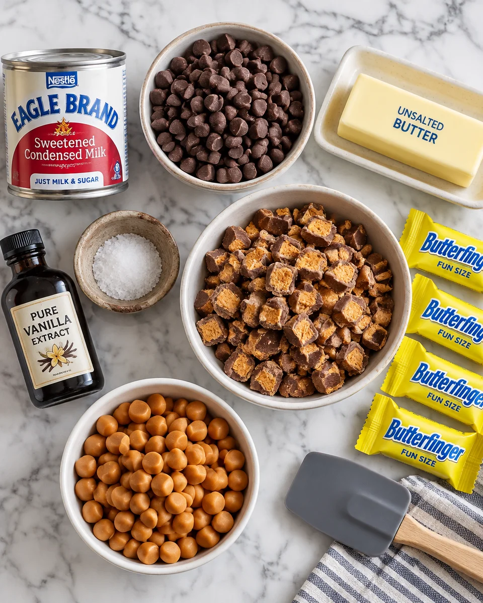 Butterfinger Caramel Crunch Fudge Recipe