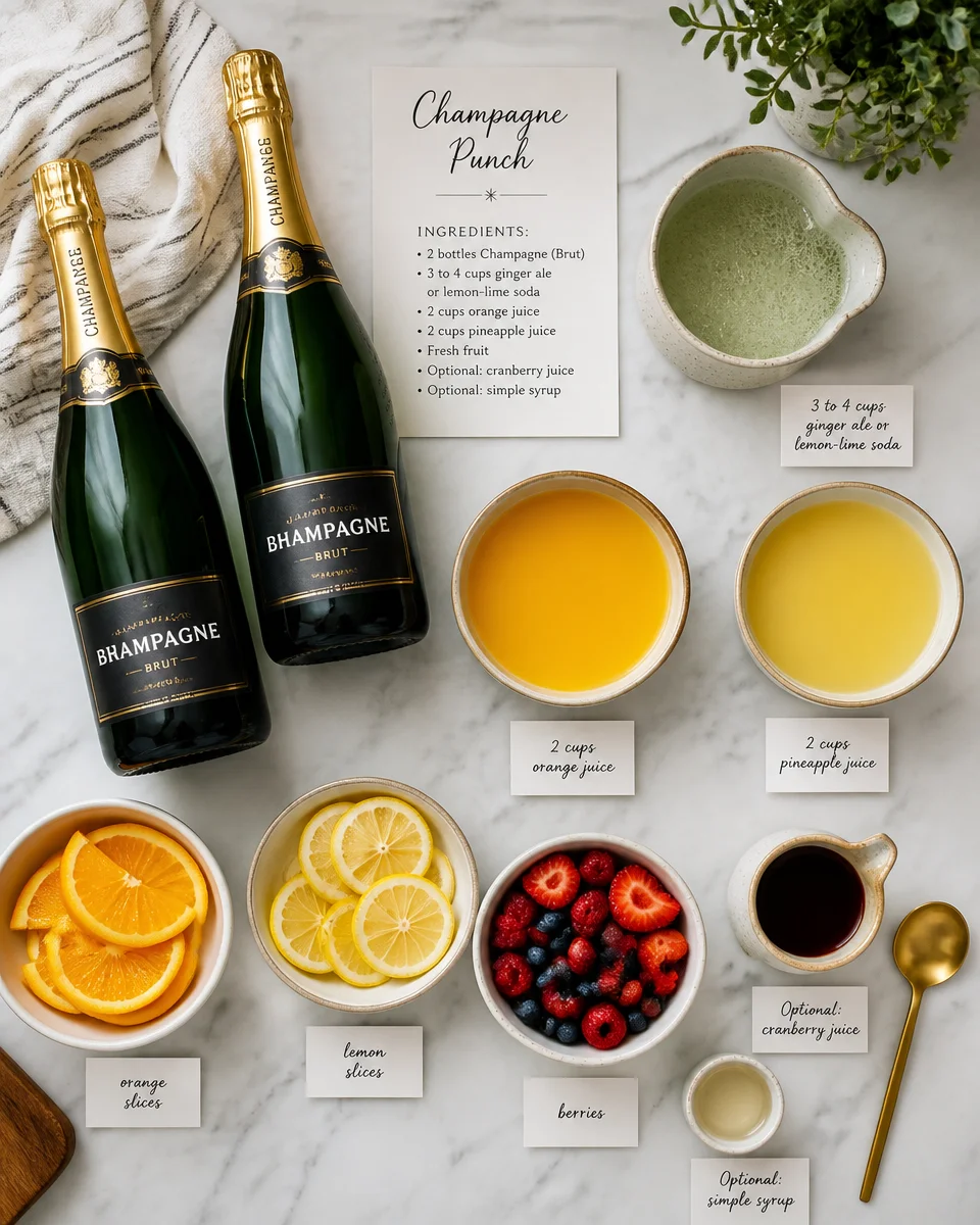 Champagne Punch New Year's Eve Recipe