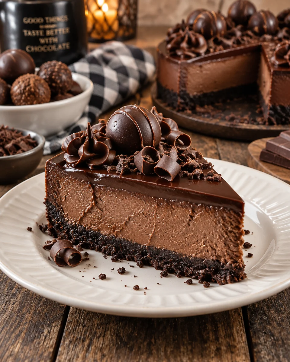 Chocolate Fudge Truffle Cheesecake