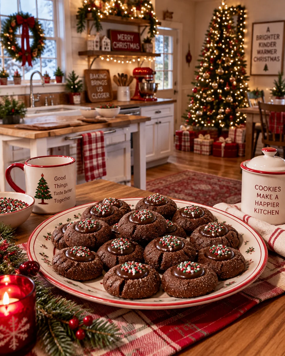 Chocolate Thumbprint Cookies