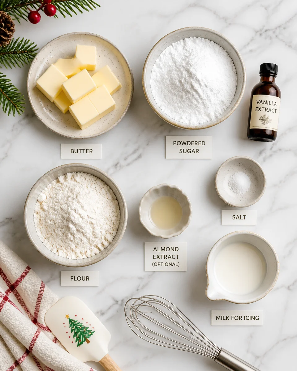 Christmas Shortbread Cookies with Icing