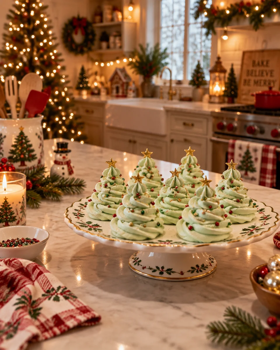 christmas tree meringues