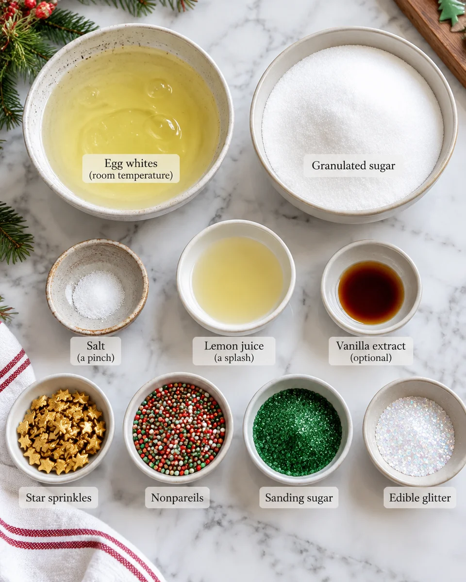 christmas tree meringues