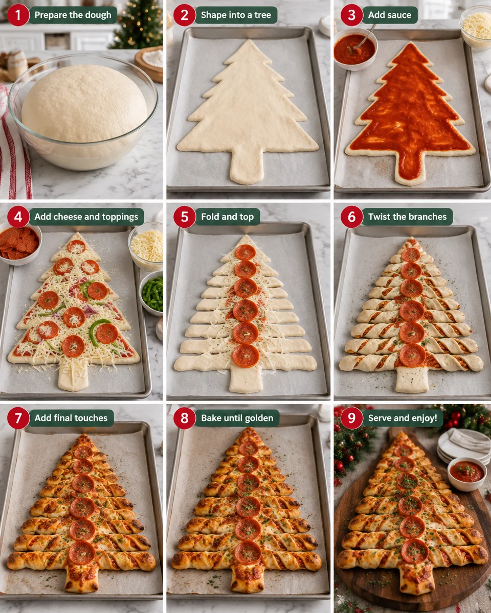 Christmas Tree Pizza