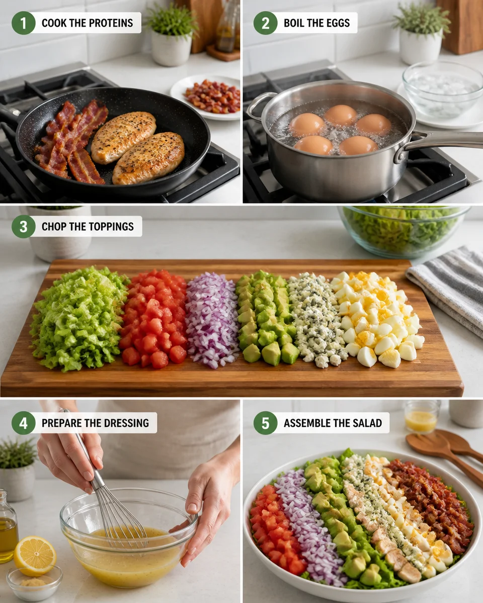 Cobb Salad with Blue Cheese Dressing