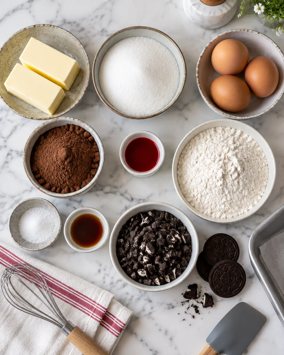 Cookies and Cream Red Velvet Brownies Recipe
