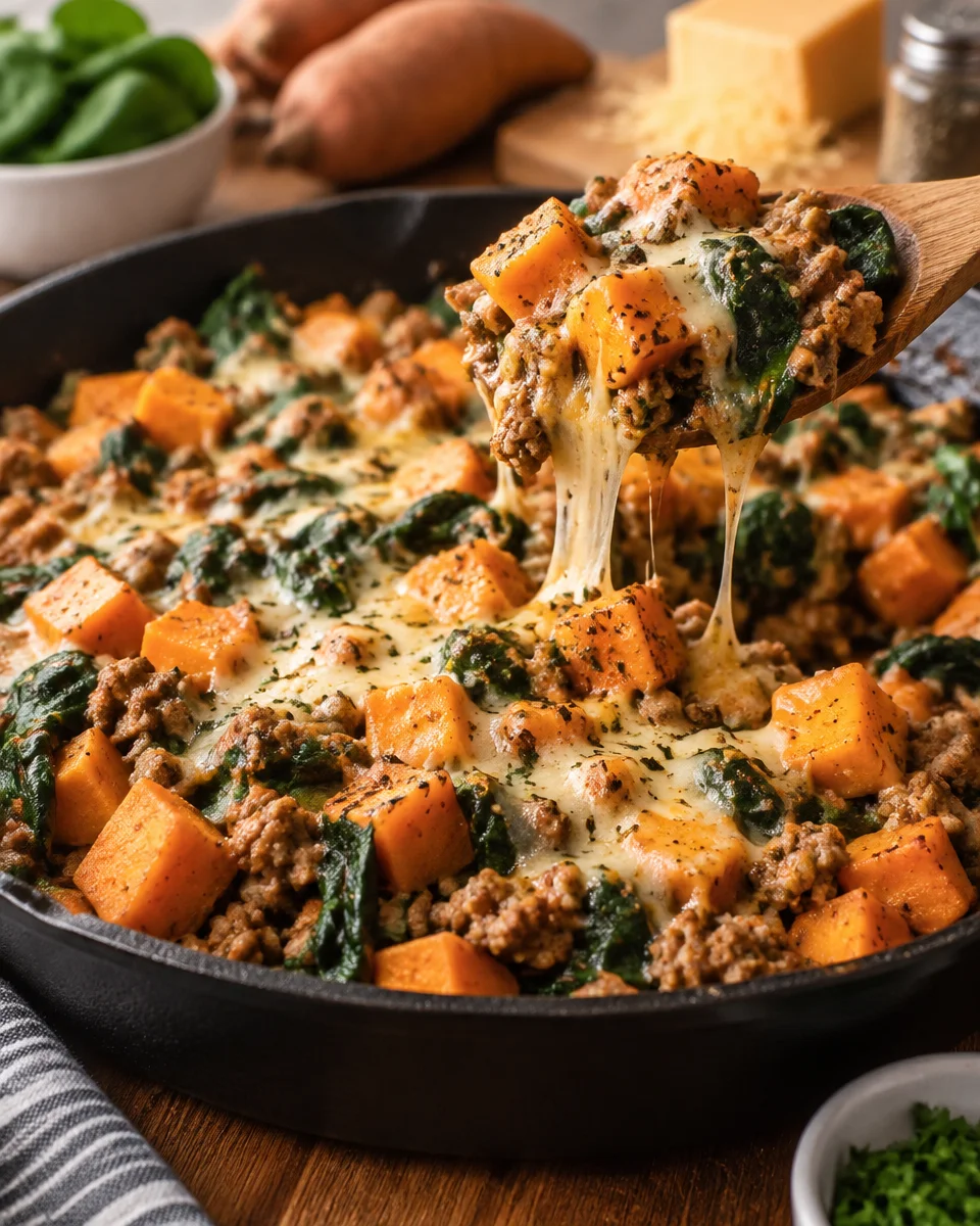 ground turkey sweet potato skillet