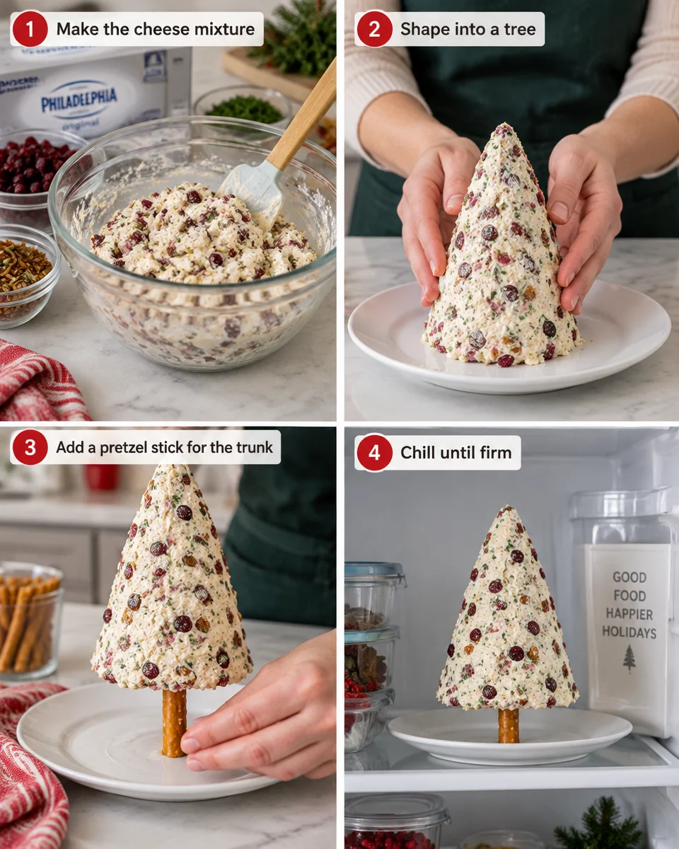 Cranberry Pecan Christmas Tree Appetizer