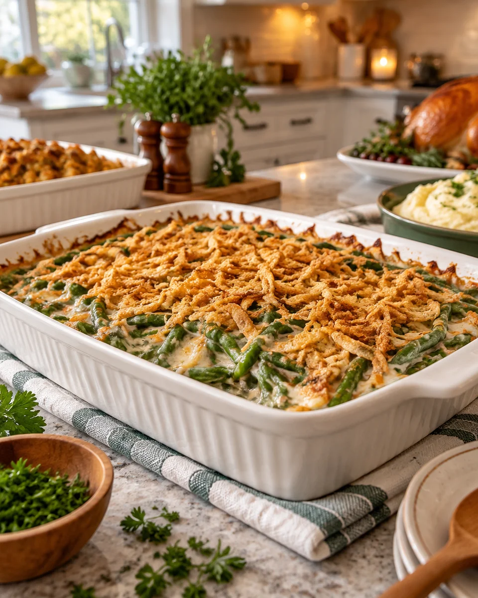 cream cheese green bean casserole