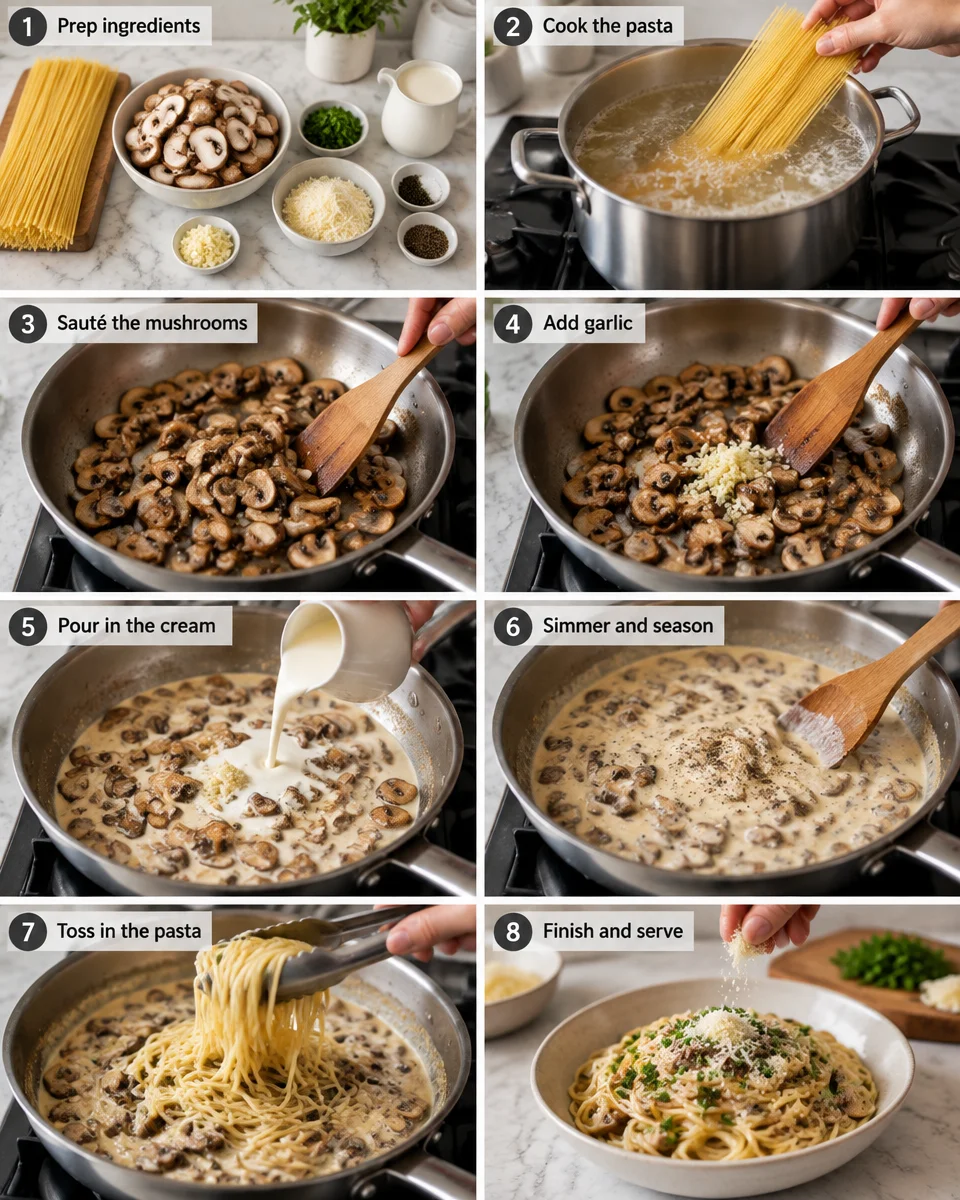Creamy Mushroom Pasta Recipe