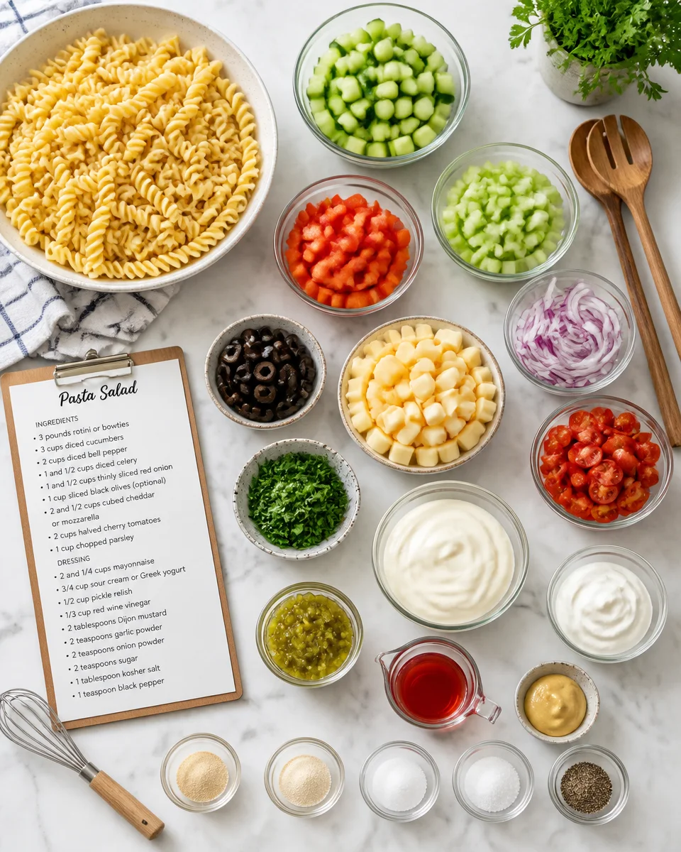 Crowd Pleasing Pasta Salad (Serves 20)