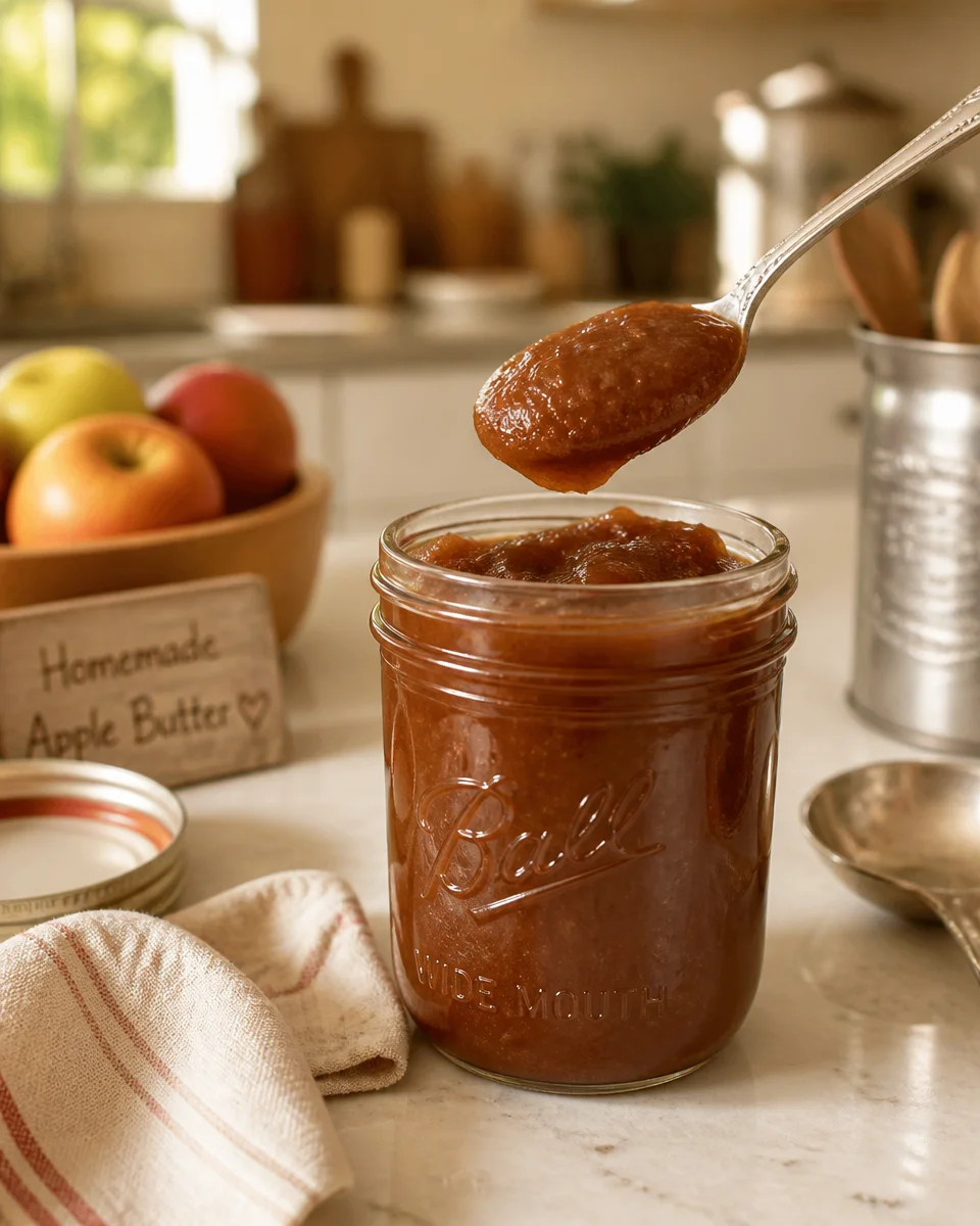 Easy Apple Butter Recipe (Slow Cooker, 3 Ingredients)