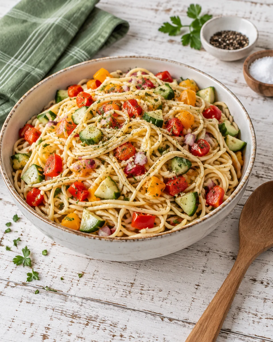 Easy California Spaghetti Salad Recipe