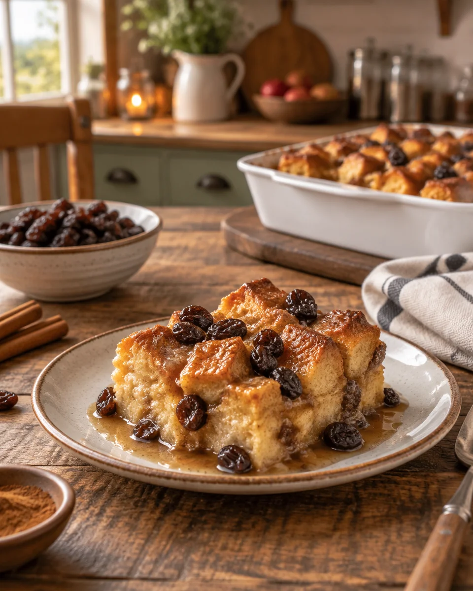 cinnamon raisin bread pudding