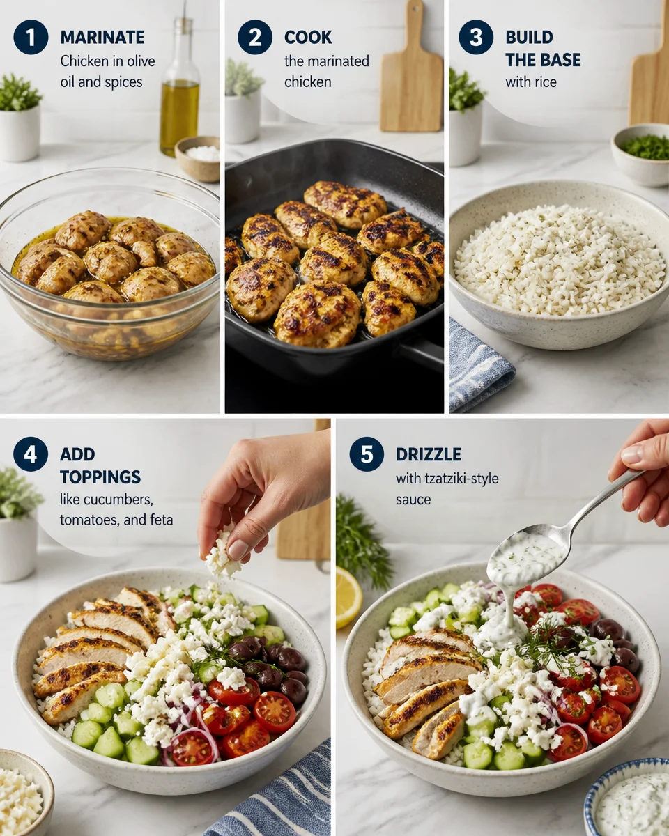 greek chicken bowls