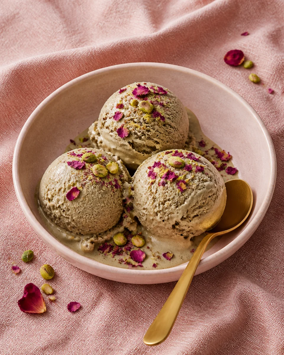 Hojicha Ice Cream (3 Ingredients, No Churn)