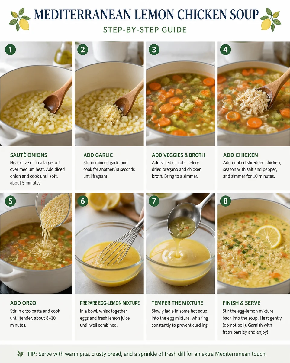 Mediterranean Lemon Chicken Soup