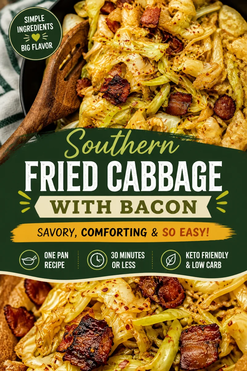 Fried Cabbage with Bacon and Onion
