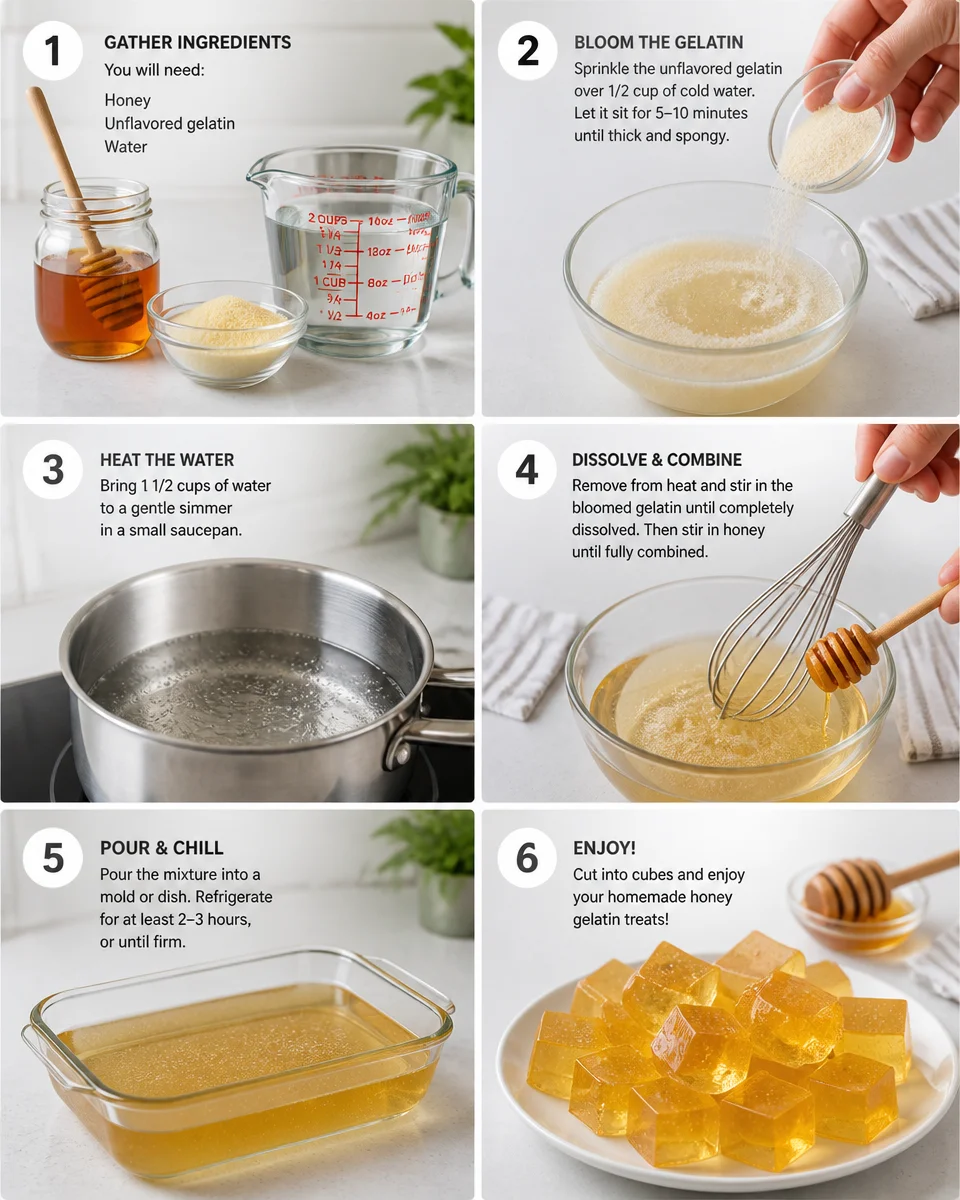 Frozen Honey Jelly (3 Ingredients, Viral Snack)