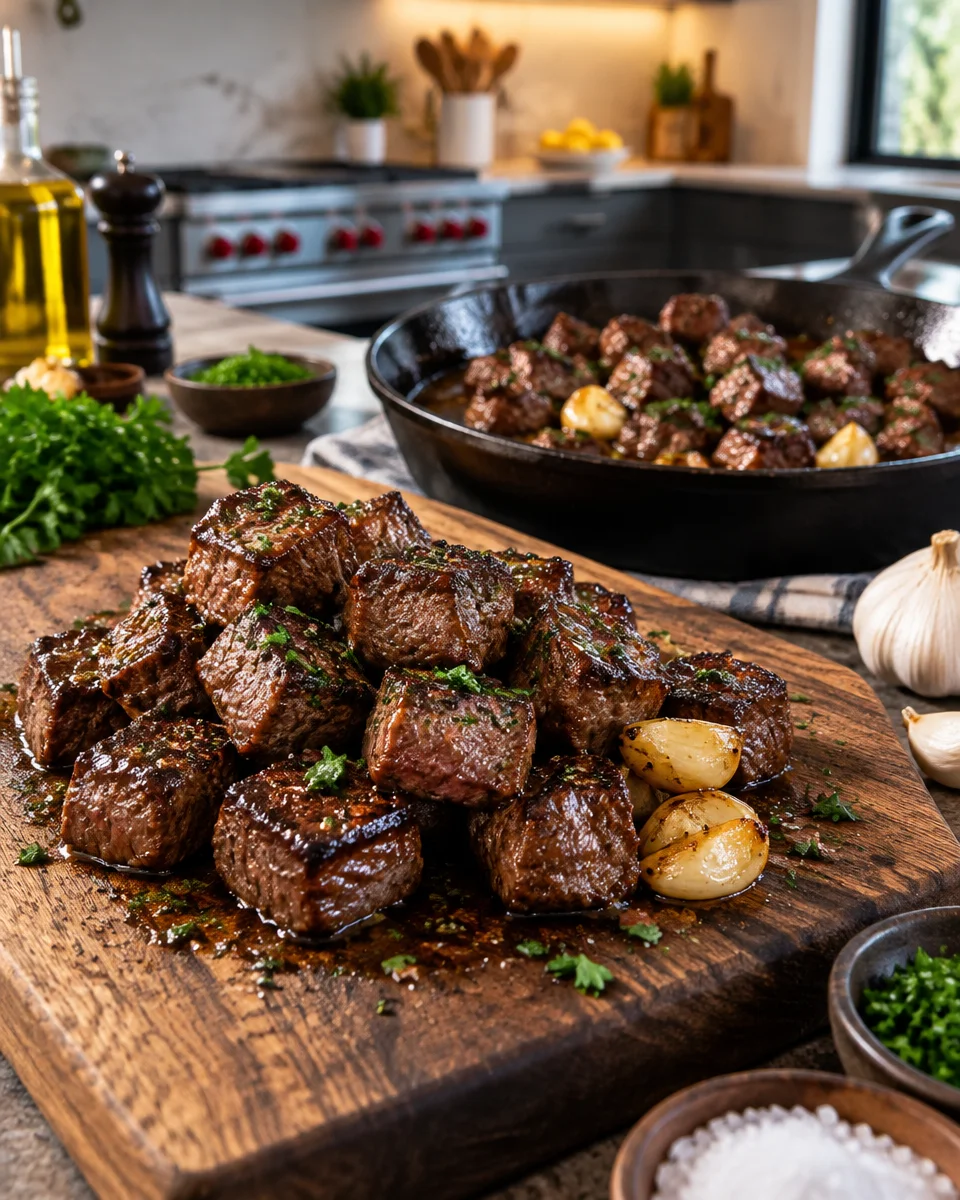 garlic butter steak bites
