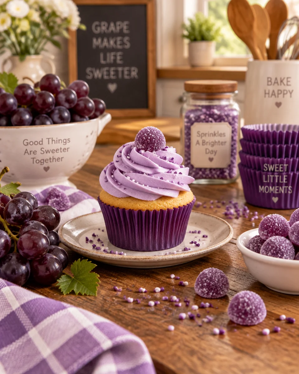 Grape Crush Cupcakes