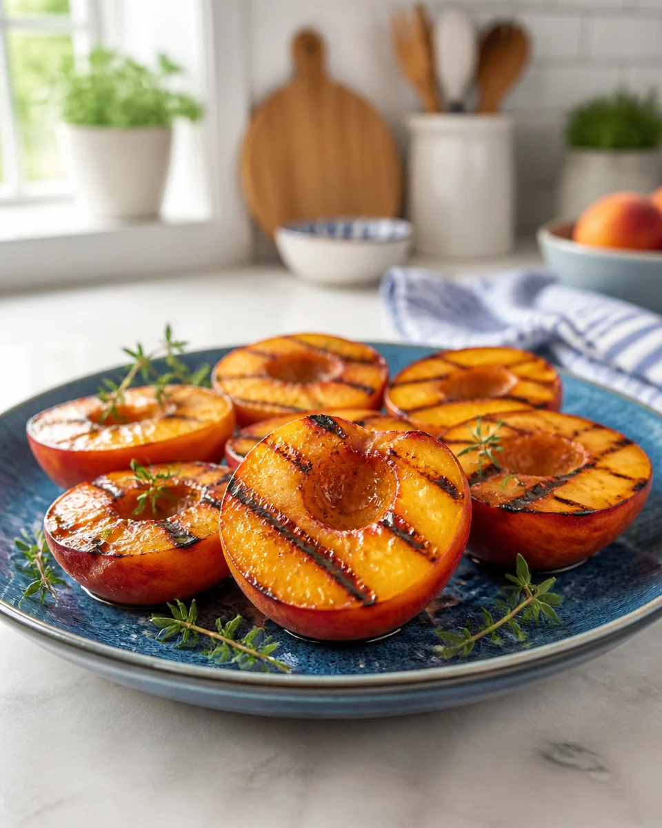Grilled Peaches with Mascarpone