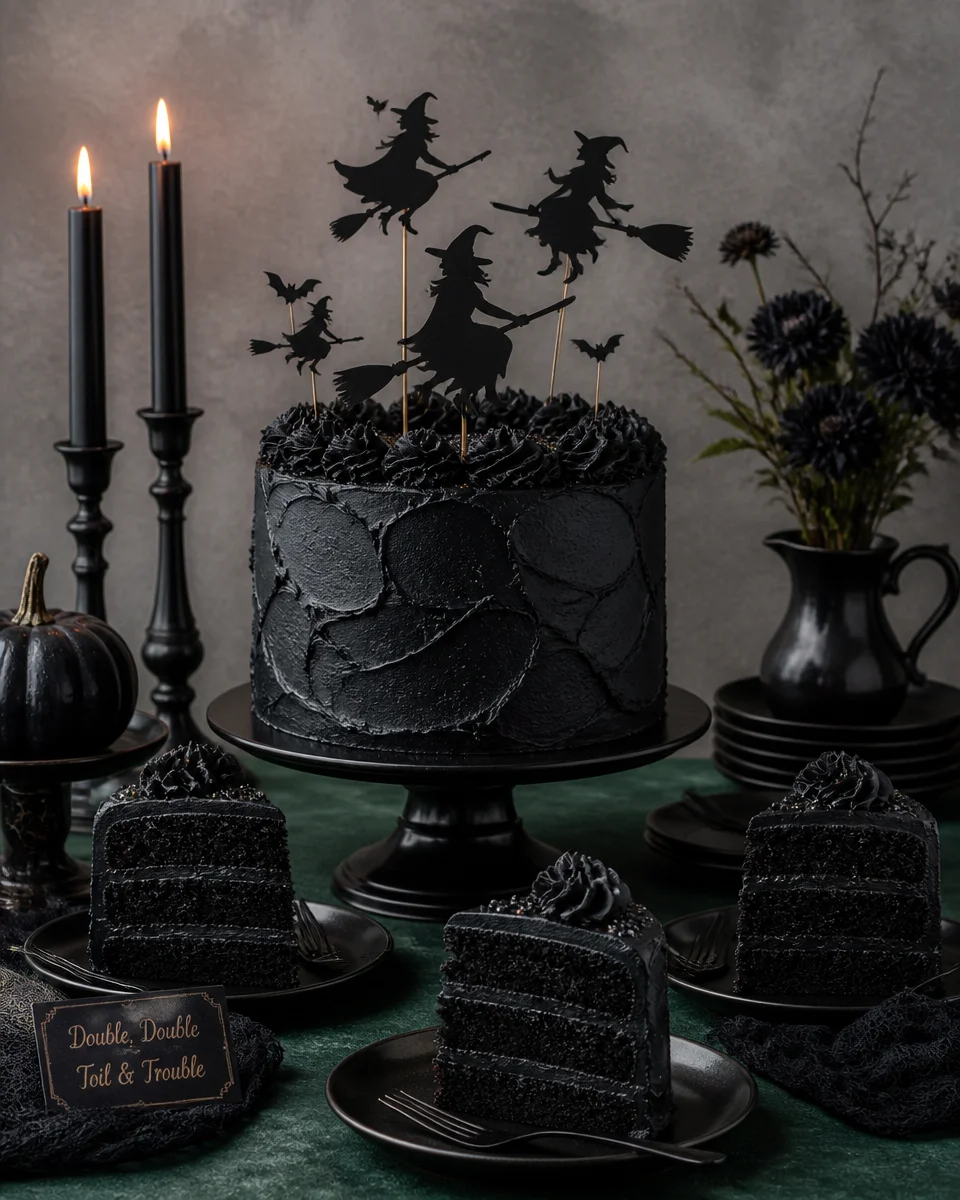 Halloween Black Velvet Cake