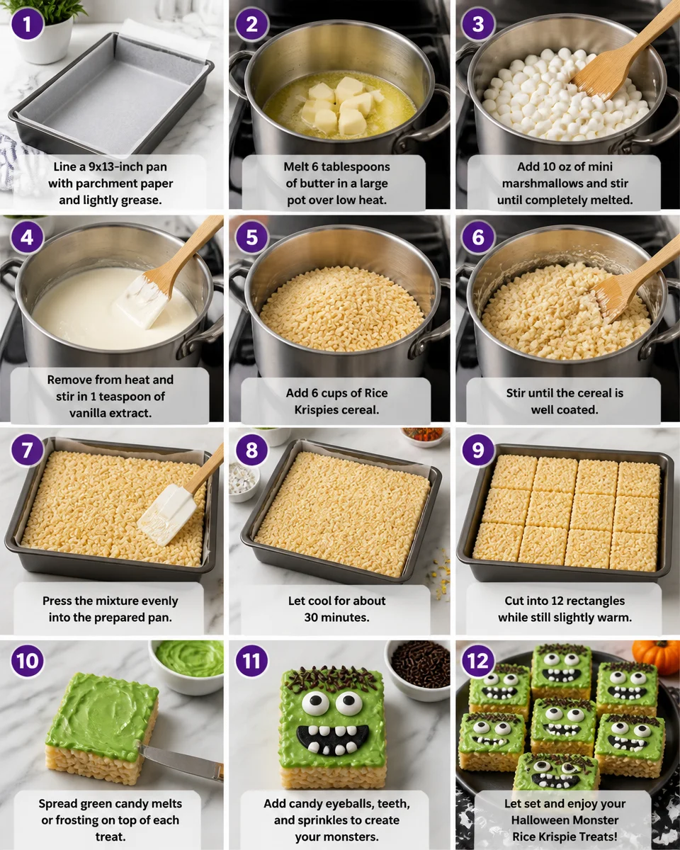 Halloween Monster Rice Krispie Treats