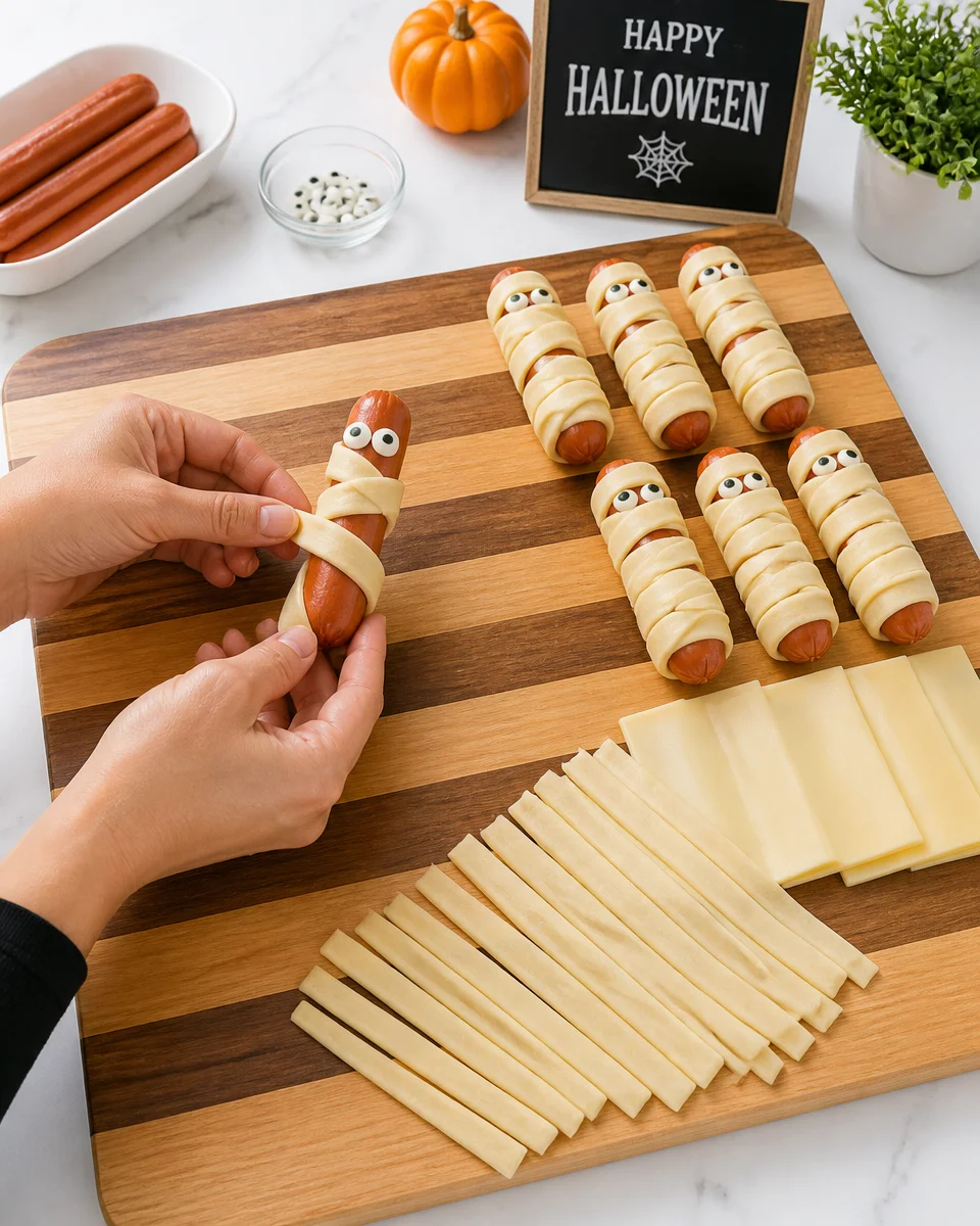 Halloween Mummy Hot Dogs