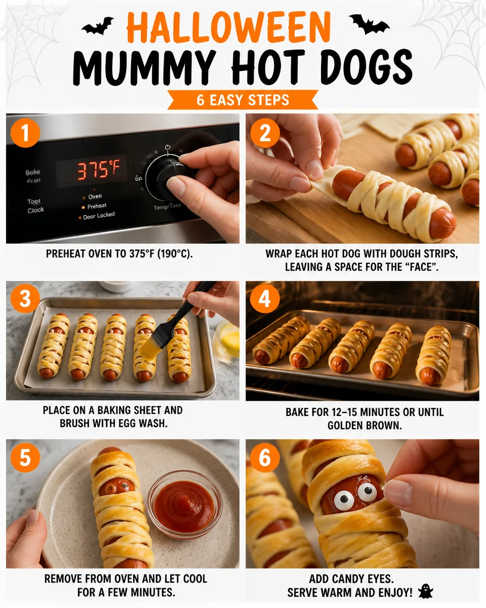 Halloween Mummy Hot Dogs