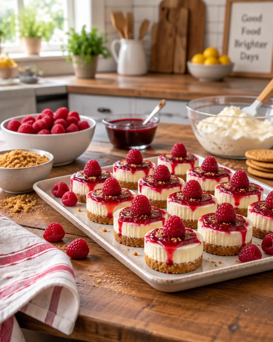 raspberry cheesecake bites